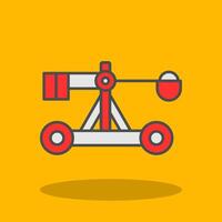 Catapult Filled Shadow Icon vector