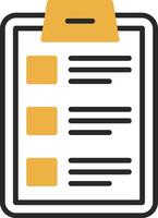 Checklist Skined Filled Icon vector