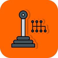 Gearshift Filled Orange background Icon vector