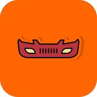 Bumper Filled Orange background Icon vector