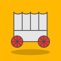 Carriage Filled Shadow Icon vector