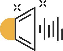 Sound Skined Filled Icon vector