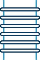Step Ladder Line Blue Two Color Icon vector