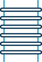 Step Ladder Line Blue Two Color Icon vector