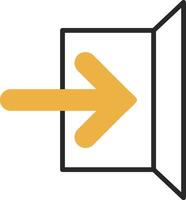 Sign In Skined Filled Icon vector