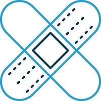Bandage Line Blue Two Color Icon vector