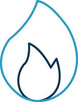 Burn Line Blue Two Color Icon vector