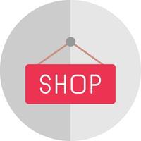 Shop Sign Flat Scale Icon vector