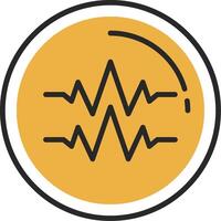 Sound Beats Skined Filled Icon vector