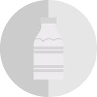 Leche botella plano escala icono vector