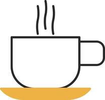 Hot Coffee Skined Filled Icon vector