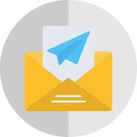 Paper Plane Flat Scale Icon vector