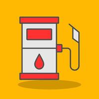 Fuel Station Filled Shadow Icon vector