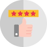 Positive Review Flat Scale Icon vector