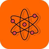 Nuclear Filled Orange background Icon vector