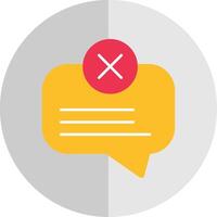 No Message Flat Scale Icon vector