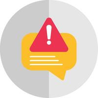 Error Message Flat Scale Icon vector