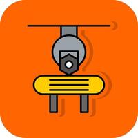 Machinery Filled Orange background Icon vector