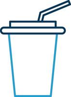 Drinks Line Blue Two Color Icon vector