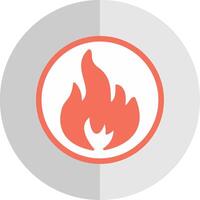 fuego plano escala icono vector