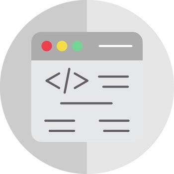 Web Coding Flat Scale Icon vector