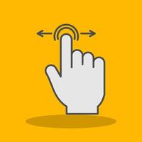 Swipe Filled Shadow Icon vector