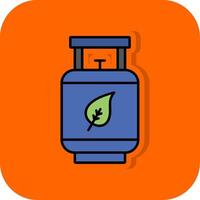 Eco Gas Filled Orange background Icon vector