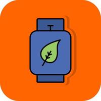 Bio gas Filled Orange background Icon vector