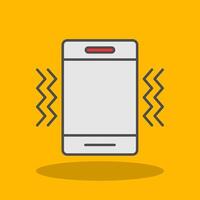 Vibration Filled Shadow Icon vector