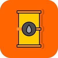 Barrel Filled Orange background Icon vector