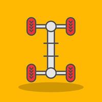 Chassis Filled Shadow Icon vector