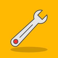 Wrench Filled Shadow Icon vector