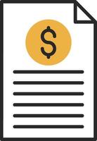 Invoice Skined Filled Icon vector