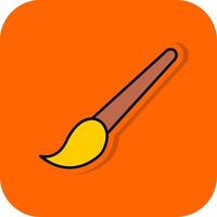 Brush Filled Orange background Icon vector