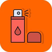 Spray Filled Orange background Icon vector