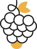 Zinfandel Grapes Skined Filled Icon vector