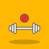 Weight Filled Shadow Icon vector