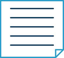 Post It Line Blue Two Color Icon vector