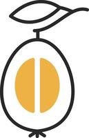 Loquat Skined Filled Icon vector