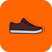 Shoes Filled Orange background Icon vector