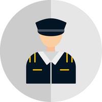 piloto plano escala icono vector