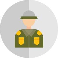 Soldier Flat Scale Icon vector