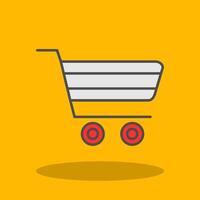 Trolley Filled Shadow Icon vector