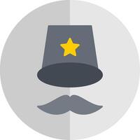 Top Hat Flat Scale Icon vector