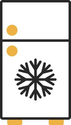 Refrigerator Skined Filled Icon
