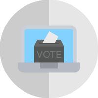 Online Voting Flat Scale Icon vector