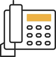 Telephone Skined Filled Icon vector