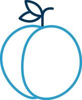 Peach Line Blue Two Color Icon vector