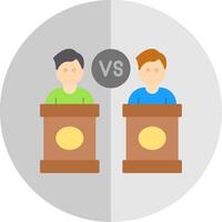 Debate Flat Scale Icon vector