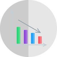 Bar Chart Flat Scale Icon vector